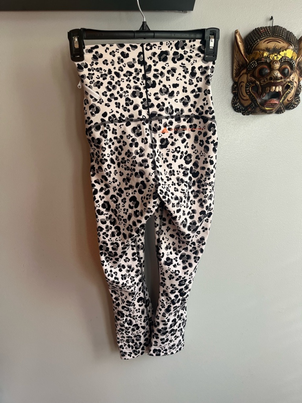 Adidas by Stella McCartney White and Black Leopard Print Leggings - Picture 3 of 8